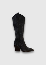 DITA – Bottes western à strass noires