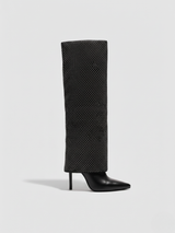 SERENA NOVA – Bottes à talons scintillantes noires