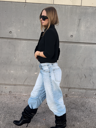 SIENNA – Bottes à talons noires portées – vue 8 | WICKS