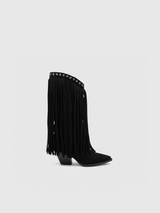 ADDISON – Bottes western à franges noires