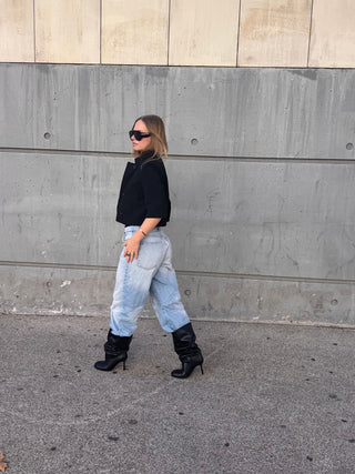 SIENNA – Bottes à talons noires portées – vue 18 | WICKS