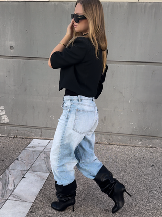 SIENNA – Bottes à talons noires portées – vue 12 | WICKS