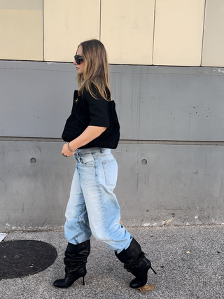 SIENNA – Bottes à talons noires portées – vue 14 | WICKS