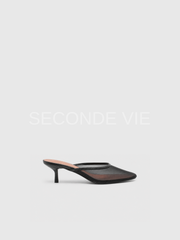 REBECCA Seconde Vie – Mules à talons noires pointure 39