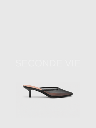 REBECCA Seconde Vie – Mules à talons noires pointure 39
