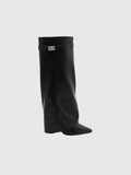 JORDYN – Bottes cavalières à talons noires