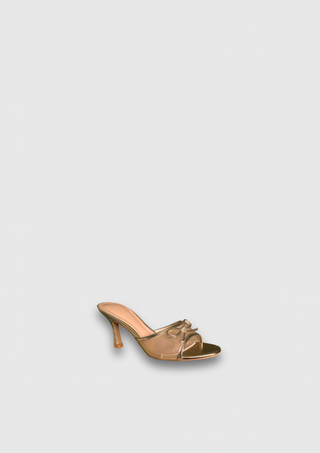 LINA – Mules à talons dorées – vue 3 | WICKS